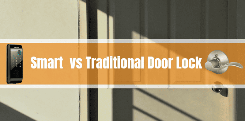 smart door lock vs traditional lock