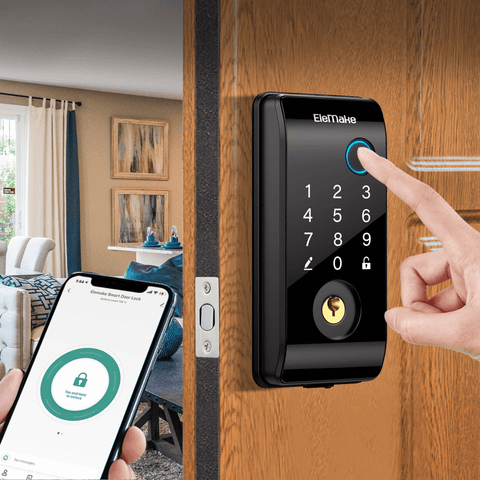 Elemake Smart Door Locks Keypad Electronic Wifi Lock for Home Hotels Offices