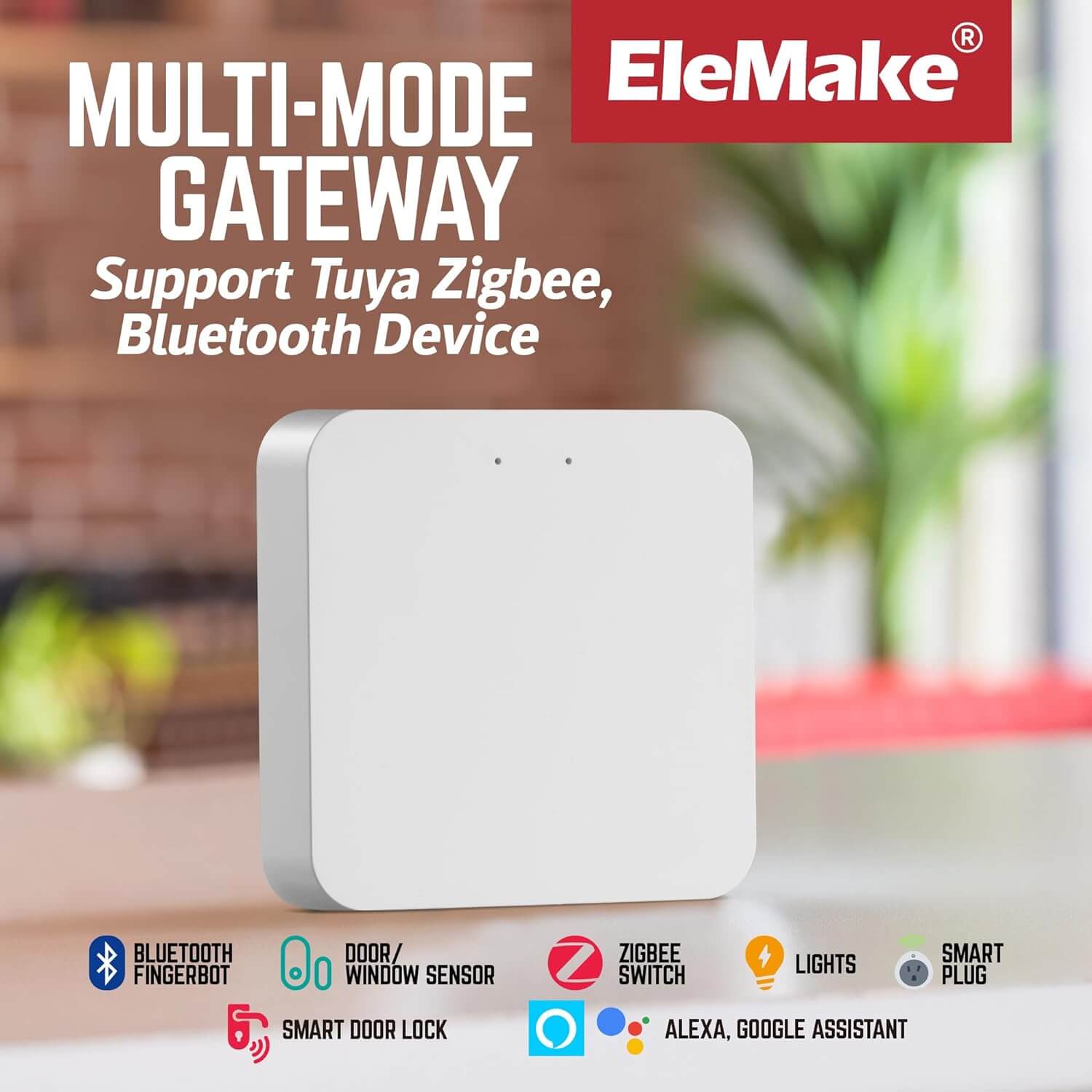Elemake Smart ZigBee Hub Tuya Bluetooth WiFi Gateway