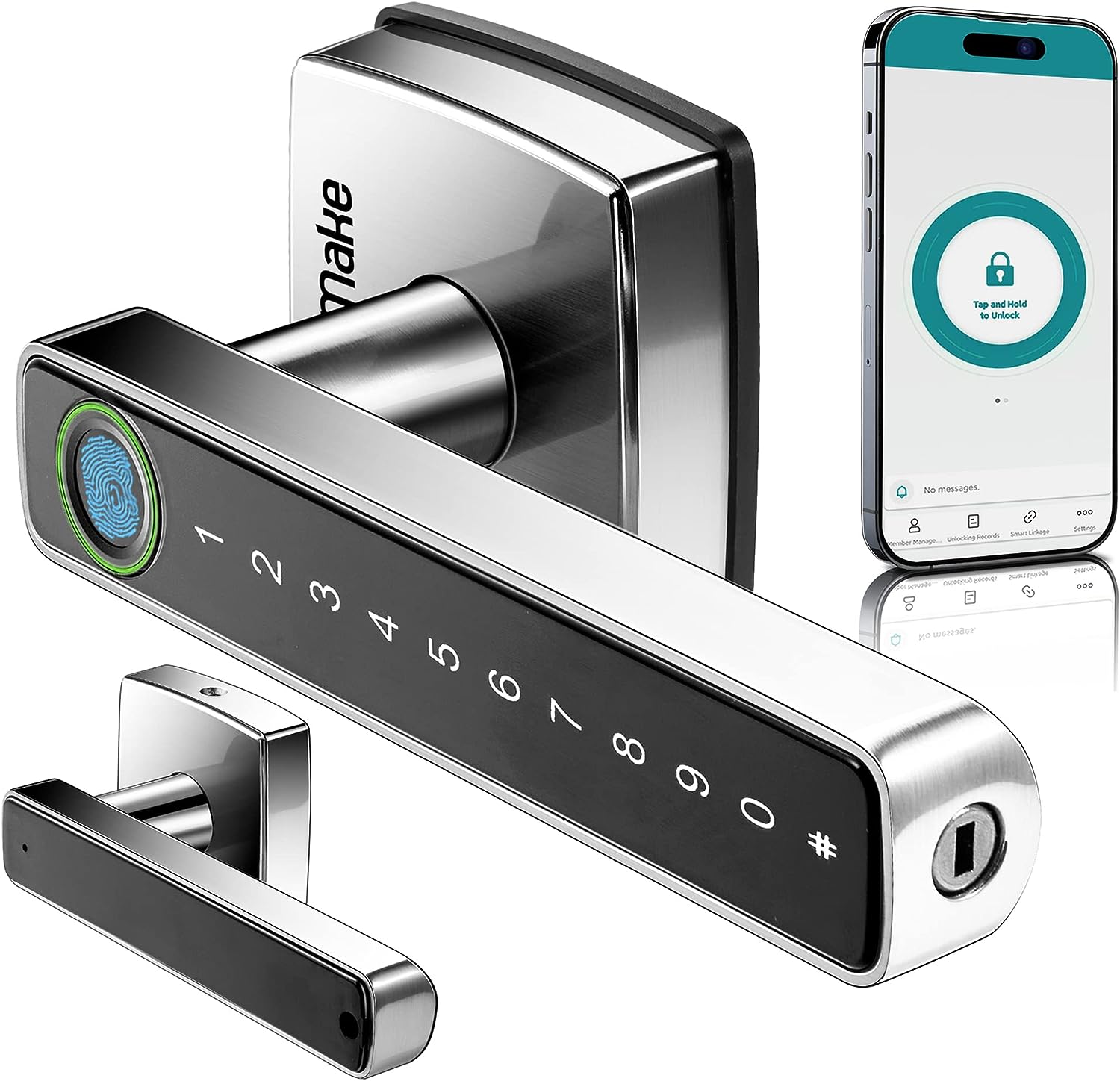 Elemake Fingerprint Door Lock Digital Electronic Locks for Bedroom