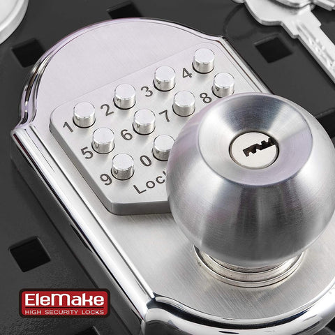 Elemake Combination Lockset Mechanical Push Button Door Lock