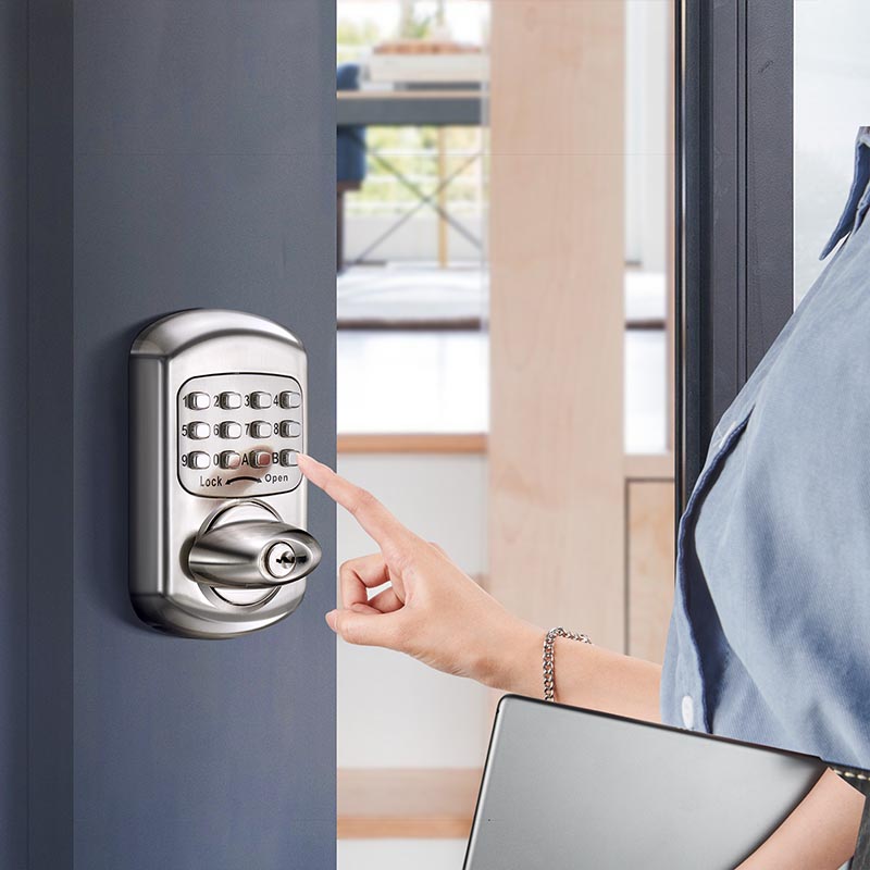 Elemake Keyless Deadbolt Keypad Entry Door Lock Zinc Alloy Sabbath Lock ...
