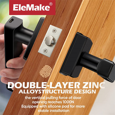 Elemake Fingerprint Wifi Smart Lock Work with Alexa/Google Assistant for Bedroom