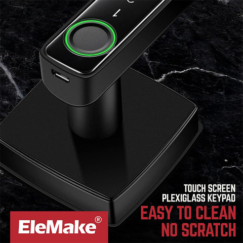 Elemake Fingerprint Wifi Smart Lock Work with Alexa/Google Assistant for Bedroom
