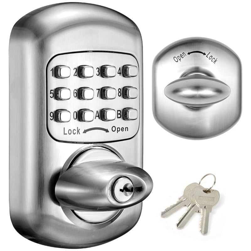 Elemake Keyless Deadbolt Keypad Entry Door Lock Zinc Alloy Sabbath Lock ...