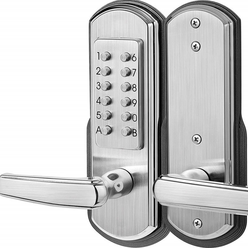 3835 Satin Nickel Double Combination Mechanical Keyless Lever Lock with Passage Function 3835SNDC - The Home Depot 3835 Satin Nickel Double Combination Mechanical Keyless Lever Lock with Passage Function 3835SNDC - The Home Depot