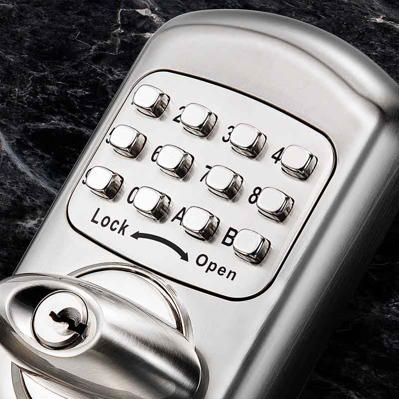 Elemake Keyless Deadbolt Keypad Entry Door Lock Zinc Alloy Sabbath Lock ...