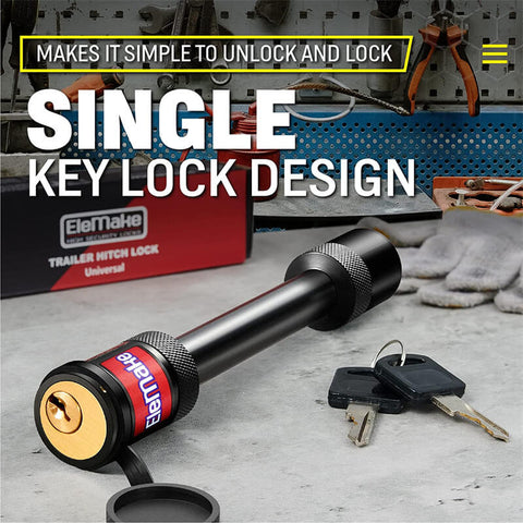 Elemake Hitch Pin Lock Trailer Hitch Lock 5/8" Hitch Pin Tow Receiver Lock
